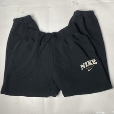 Nike Womens Black Phoenix High Waisted Fleece Oversized Jogger Sweatpants Size L