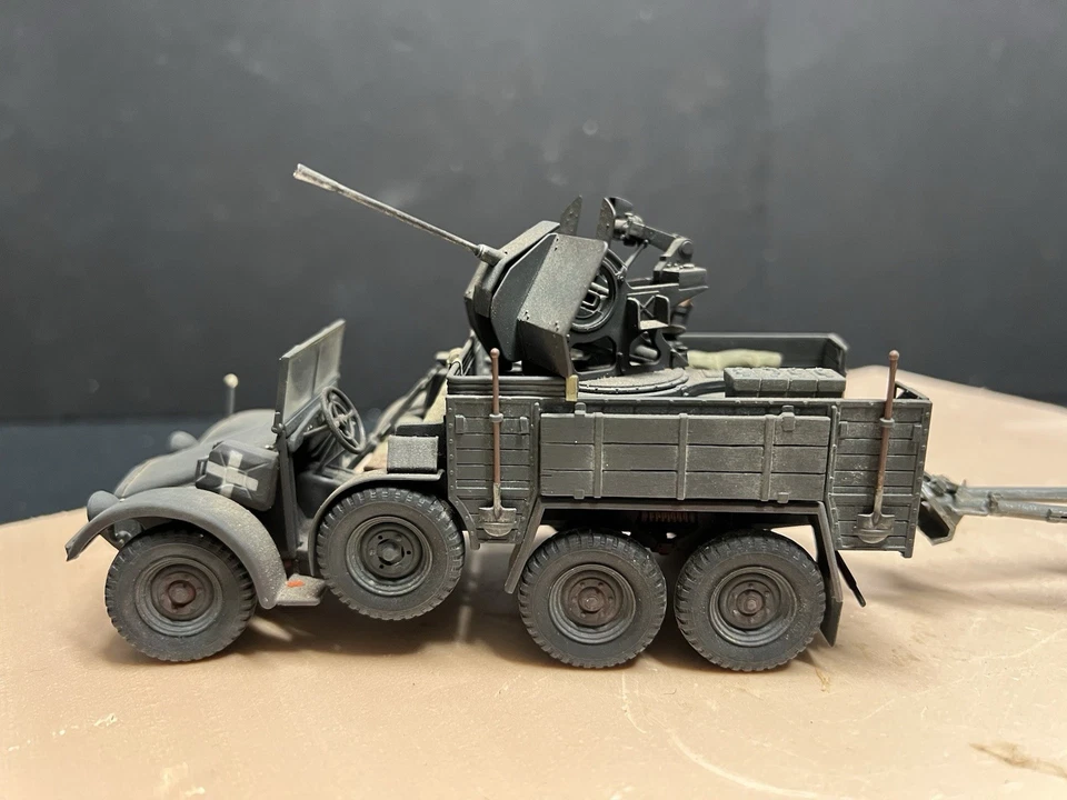 Maquette Montée ww2 1/35 Tamiya Véhicule Krupp Protze Flack + Canon Pack 40 ! - Photo 4/4