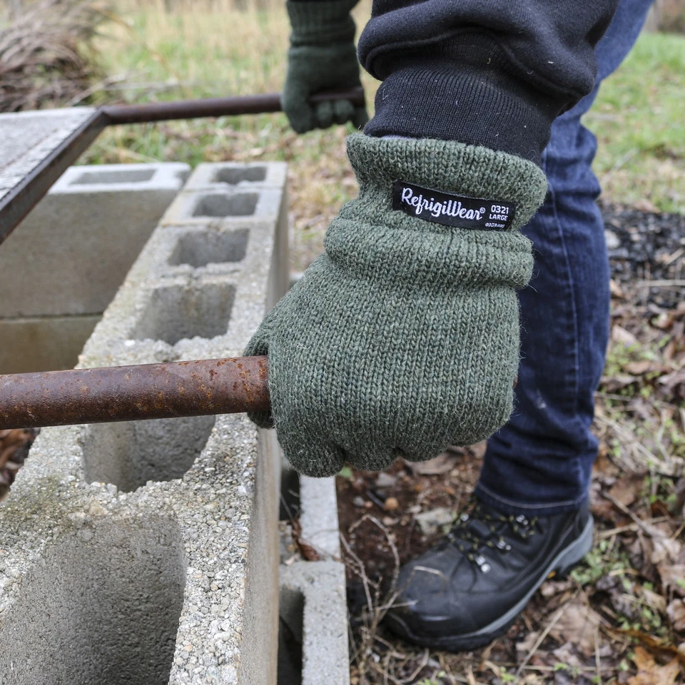 Guantes de lana aislados RefrigiWear - Máxima protección contra climas fríos, térmicos Foto 3 de 4