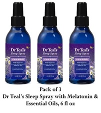 Dr Teal's Sleep Spray with Melatonin & Essential Oils, 6 fl oz, Spray Bottle 3pk