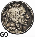 1931-S Buffalo Nickel, San Francisco Mint, Semi-Key Date, Choice VF++