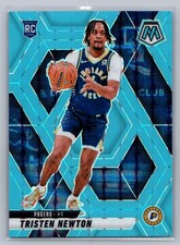 Tristen Newton 2024-25 Panini Mosaic Rookie Blue Flourescent /75 #220