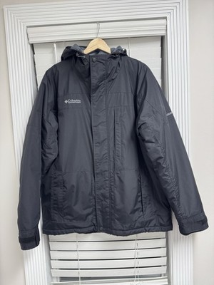 NWOT Columbia Sportswear Men s Black Hooded Zip Up Jacket Size Large