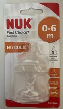 Image of Nuk 0-6m Teats 2 Pack Small Size New
