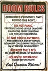 TIN SIGN 8x12 Room rules funny genius authorized teen garage man cave  ( Drm1)