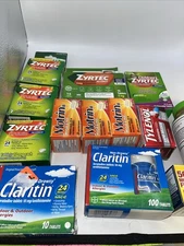 Lot Medicine 13 Zyrtec,Claritin, Motrin, Tylenol, Advil,AlkaSeltzer.Exp 1/31/26+