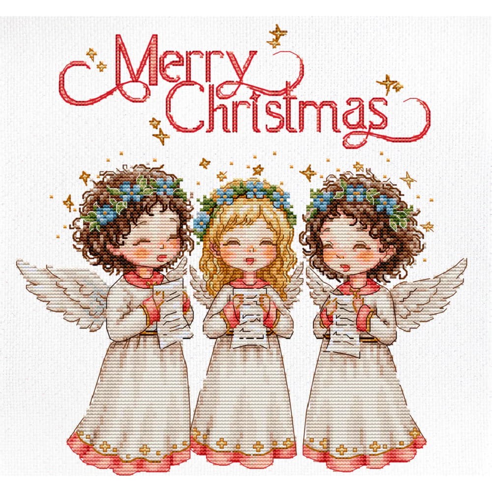 Luca-S counted cross stitch kit ""Angelic Song"", 22x22cm