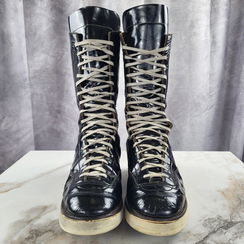 Vintage Leather Pro Wrestling Boots Men's Size 11 - Image 2 of 4