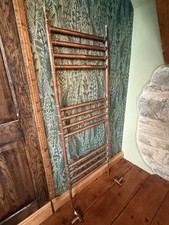 Vintage Copper Towel Radiator With Valves