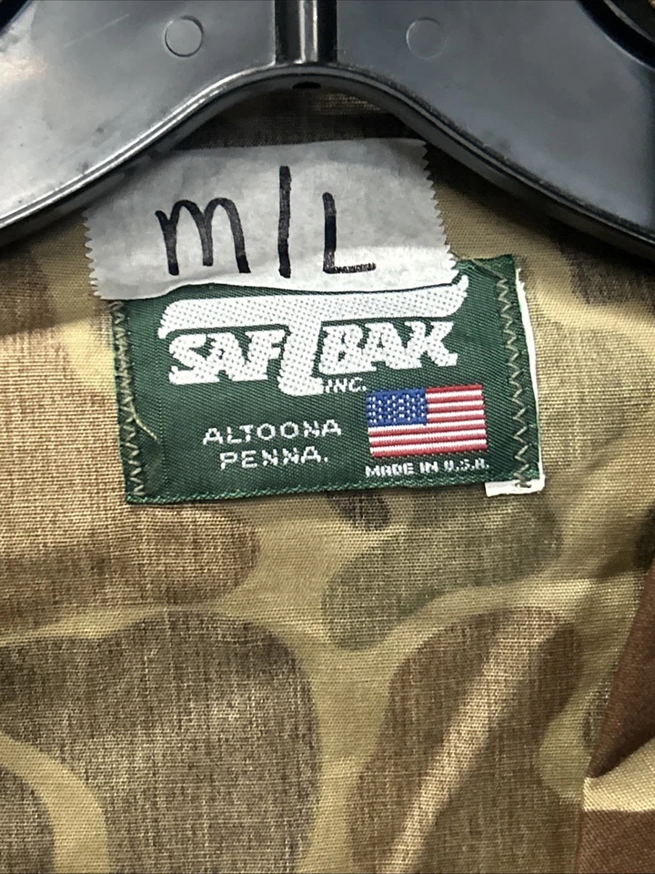 Vintage 1980's SafTbak Made In USA Duck Hunter Camo Vest sz M/L - Image 2 of 4