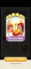 Dream Bite - Monopoly Go - Bon Appetit Sticker 6⭐ Fast Send 