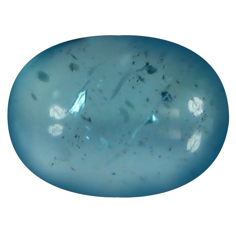 1.60 ct Oval Cabochon Shape (9 x 6 mm) Brazilian Paraiba Blue Apatite Gemstone