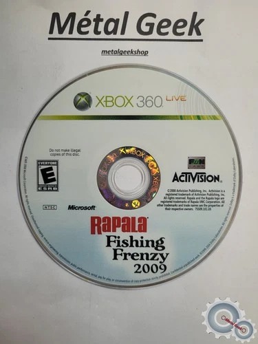 Rapala Fishing Frenzy 2009 Xbox 360 CDOnly Tested Free Shipping in Canada !!