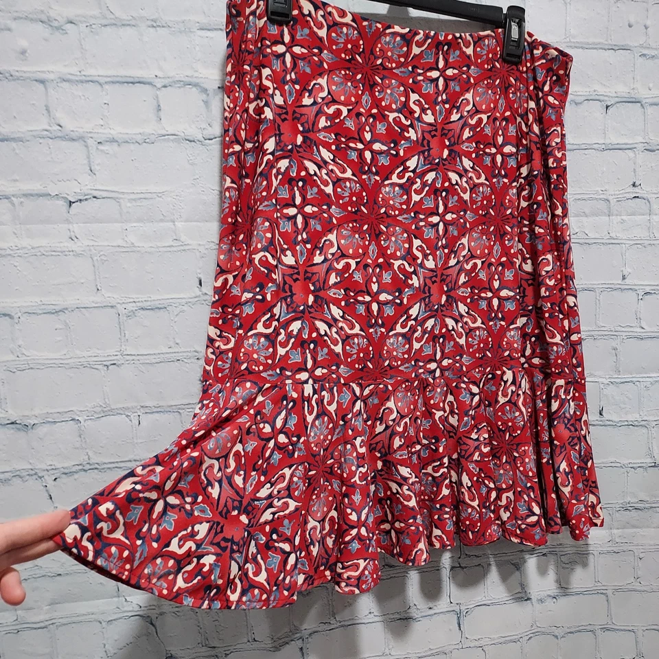 Falda Chaps Mujer Grande Midi Elástica Y2k Academia Otoño Volantes Dobladillo Elástico Geo Foto 2 de 4