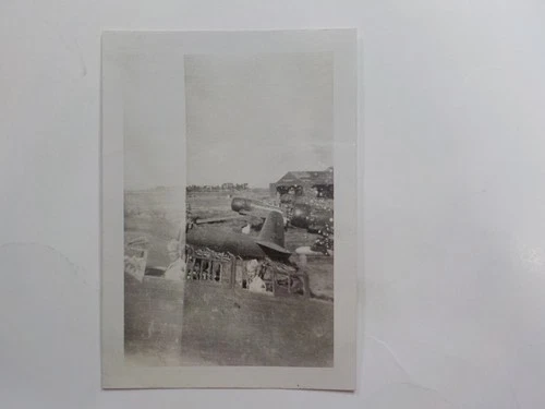 WW2 Photo Crashed Military Aircraft Men Insite Photograph Militaria WWII
