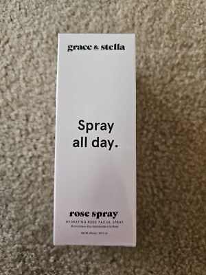 Grace & Stella Spray All Day Hydrating Rose Facial Spray 240ml/8.11oz NEW SEALED