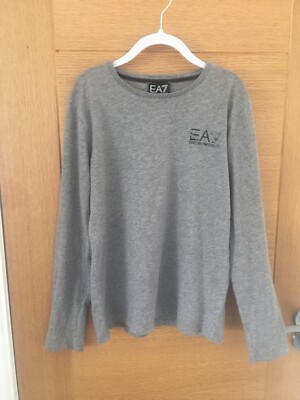 Graues Georgio Armani Langarmshirt Jungen
