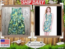 J. Crew Silk Dress Floral Flower Green The Allie Sleeveless Dress Women Size 4🔥