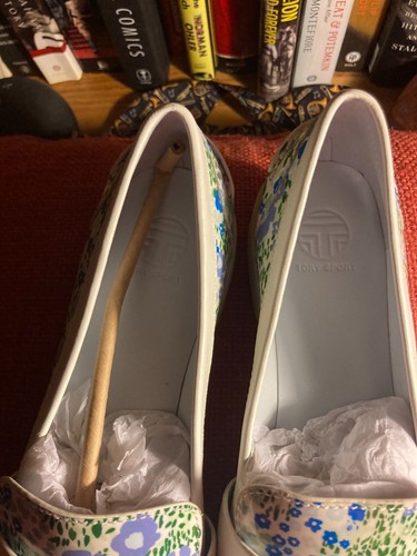 Tory Burch Sport Golf Shoes Women's Pocket Tee Patent Leather Links Loafers 10.5 - Picture 4 of 6