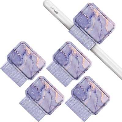 [4 Pack] Pen Loop Holder for Apple Pencil ＆ Stylus Pens Elastic Adhesive Sleeve