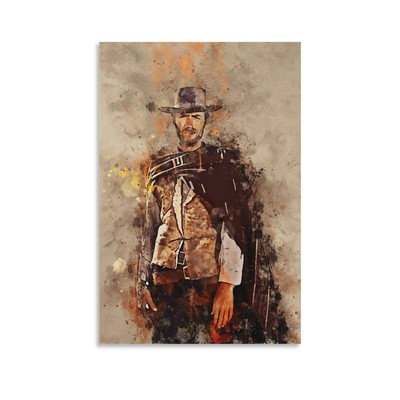 Clinton Eastwood Jr Canvas Art Wall Painting Poster Print
