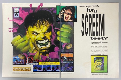The Incredible Hulk Sega Mega Drive Nintendo Marvel 1994 Vintage Rétro ...