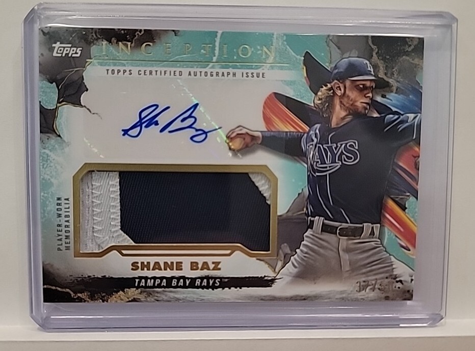 2023 Topps Inception Shane Baz Patch Auto /50 Tampa Bay Rays