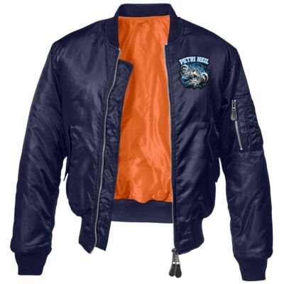 Männer Jungs Outdoor Bomberjacke Angler Motiv Fische Sprüche Grösse S - 7XL
