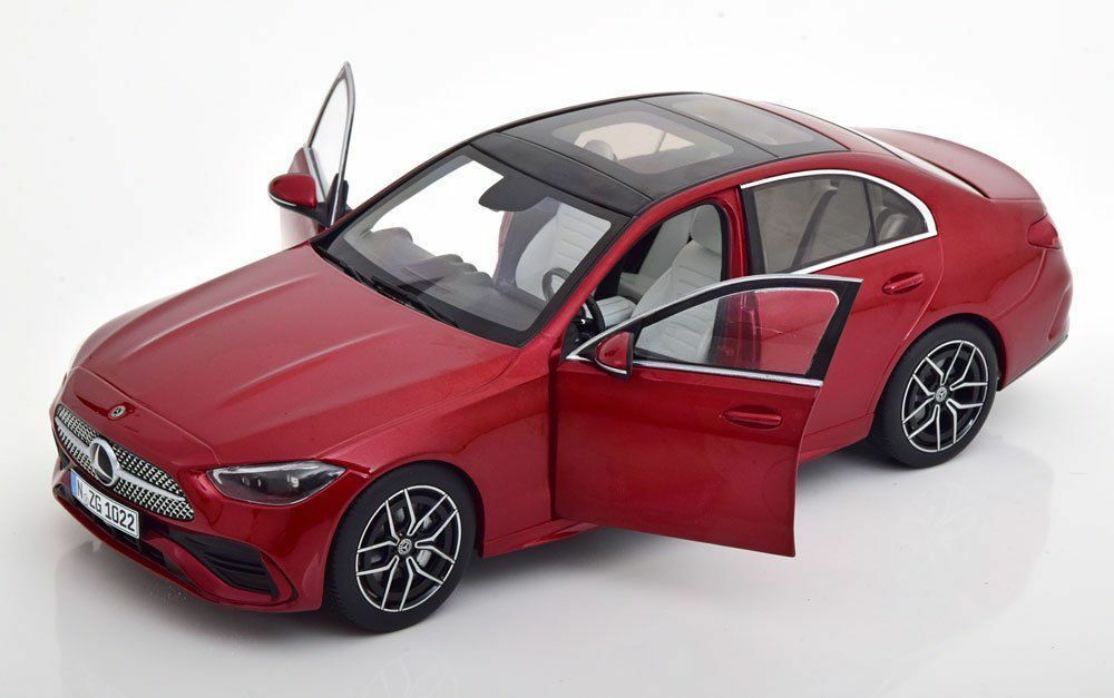 Mercedes Benz C Class W206 miniature 1/18 par NZG, un chef-d'œuvre en métal rouge