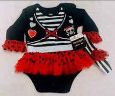 costume 0 to 3 month New Girls Celebrate pirate Tutu and headband Halloween