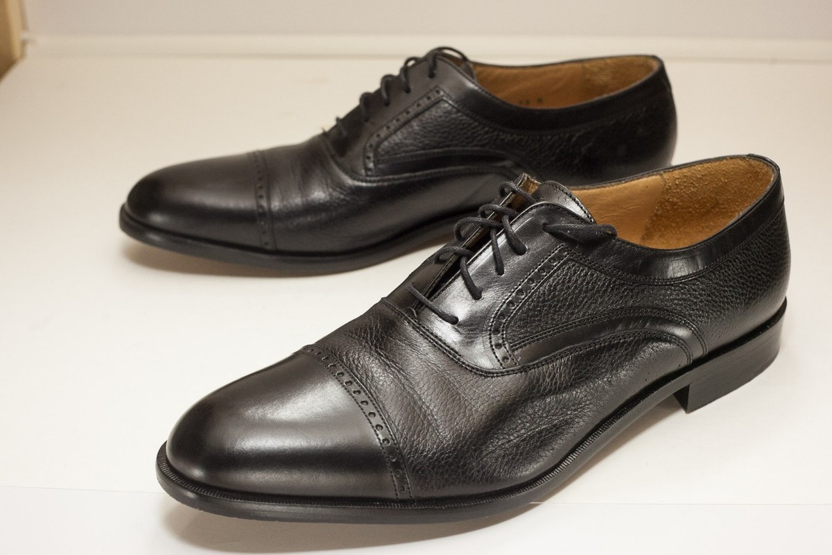 Johnston & Murphy Size 13 Black Oxford Cap Toes Deerskin | eBay display picture 3