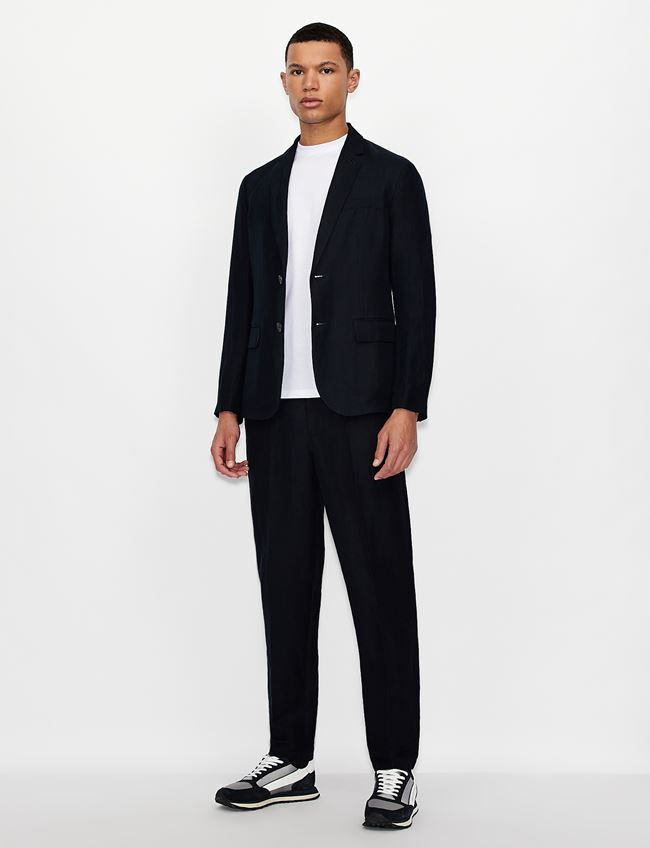 美品⭐︎ARMANI EXCHANGE ベルベットセットアップ　M〜Lサイズ $240 A|X Armani Exchange Men's Twill Blazer Linen Viscose