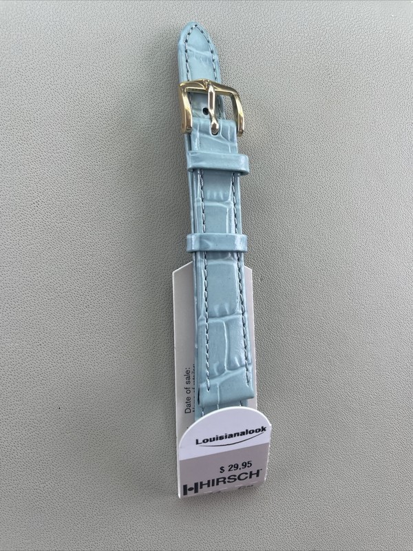 Hirsch Louisianalook alligator embossed 14mm watch band straps Bargains Deals