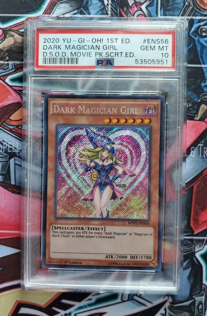 YUGIOH Dark Magician Girl MVP1-ENS56 1st Edition SECRET RARE, PSA