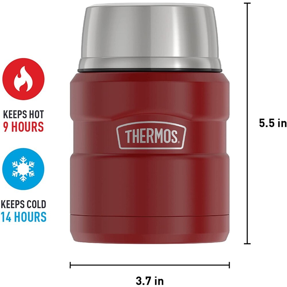 Thermos Stainless Steel King Food Jar 16 Ounce Vacuum Insulated with