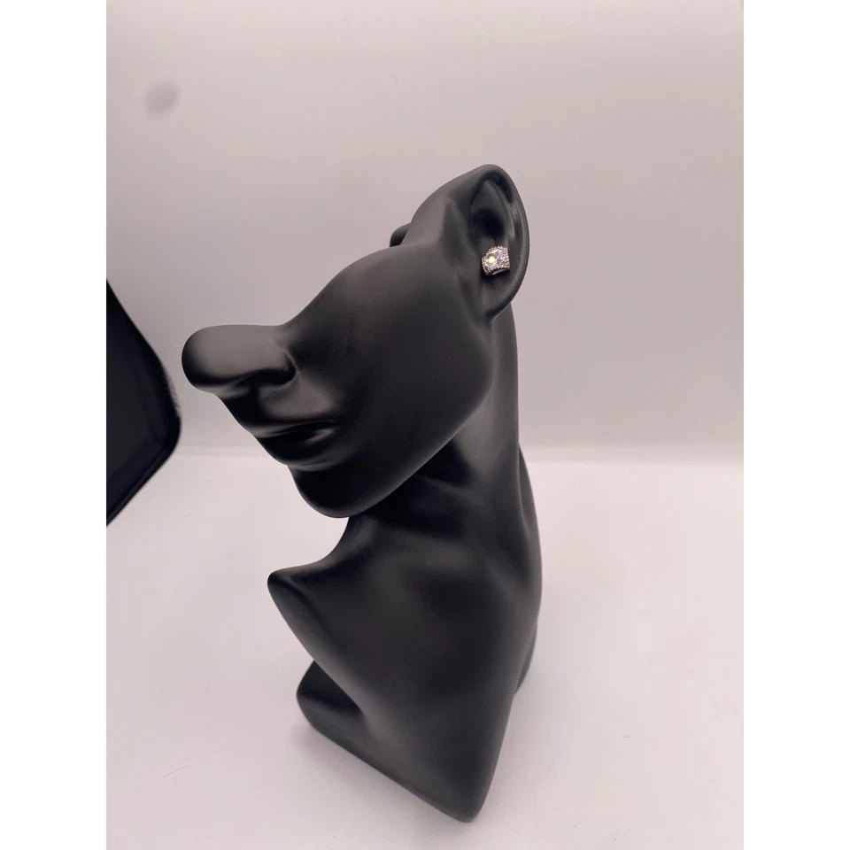 Kate Spade New York Women's Princess Cut Large Studs Clear/Silver New - Image 2 of 4