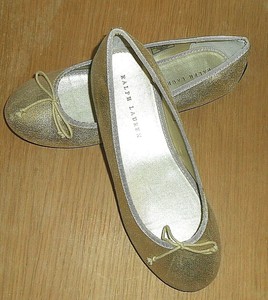 girls gold ballet slippers