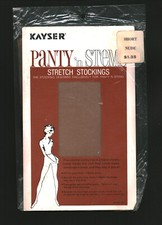 Kayser Stretch Stockings For Panty 'n Stems Panty Girdle Sz Short Beige 1960s