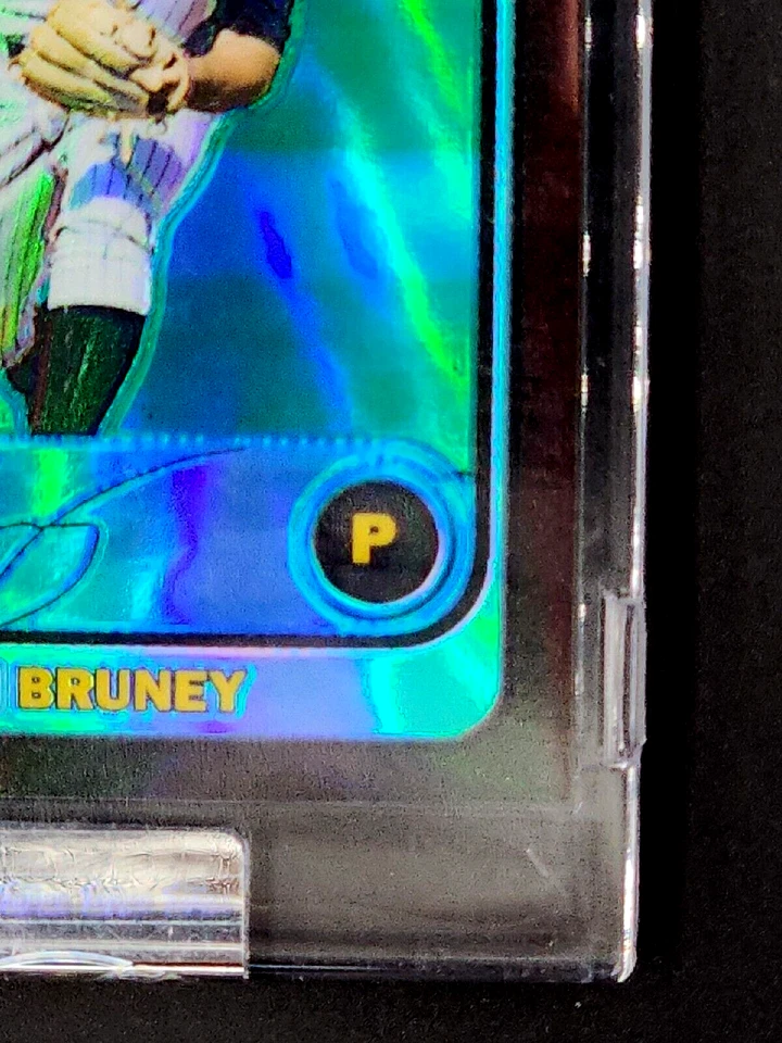 2003 Bowman Chrome Blue Refractor Uncirculated #185 Brian Bruney Encased Rookie - Image 4 of 4