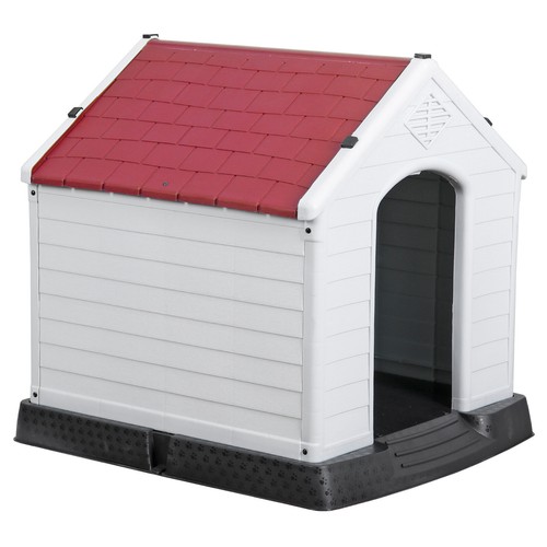 Outdoor Dog House Rain Sun Light Resistant in Yard for Small to Medium Sized Red - 第 13/24 張圖片