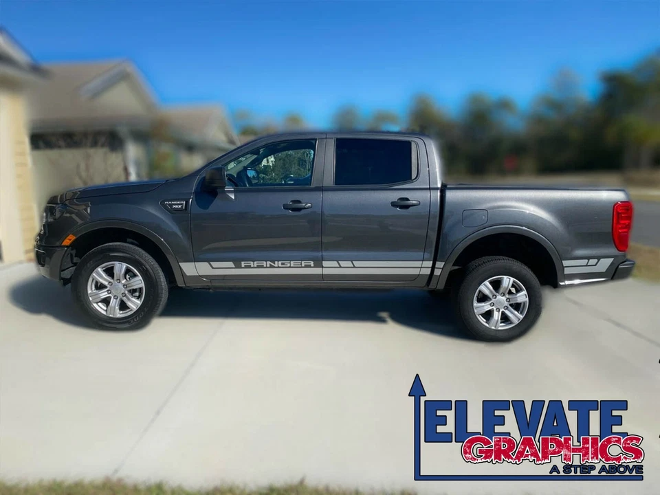 Calcomanías de vástago basculante lateral rayas de vinilo pegatina gráfica 2019-2025 para Ford Ranger Foto 2 de 4