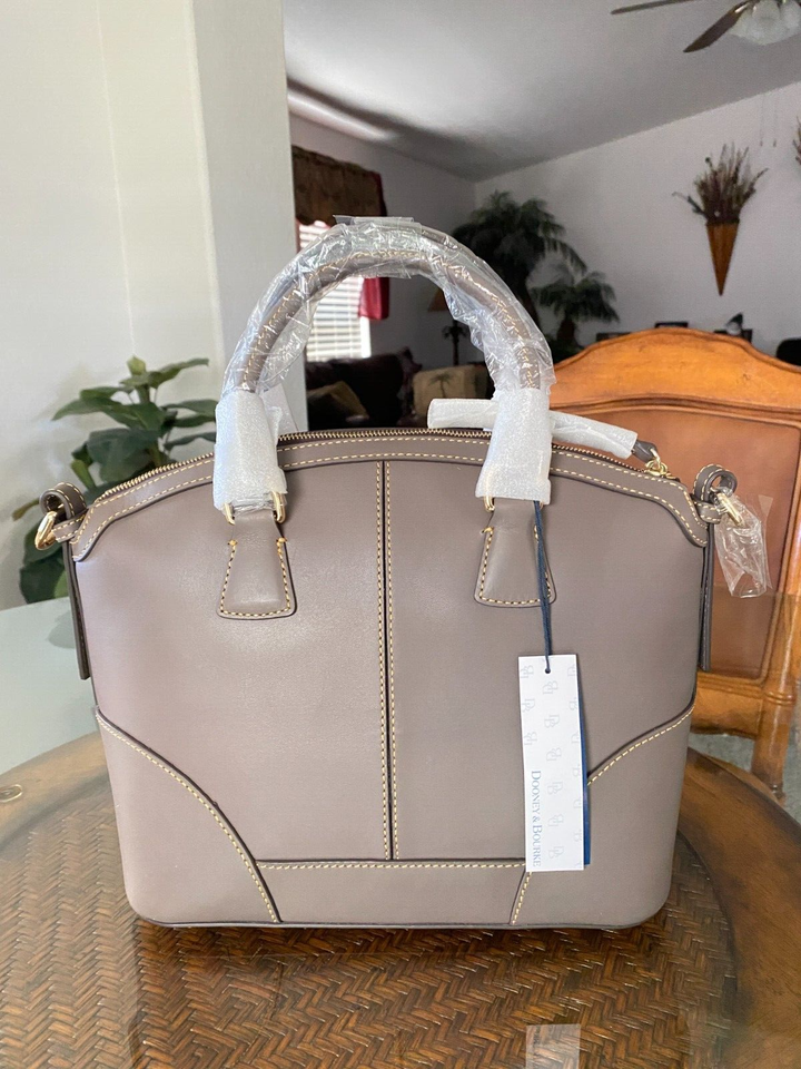 Adolfo Dominguez Vachetta Leather Briefcase Taupe Color Maletín De