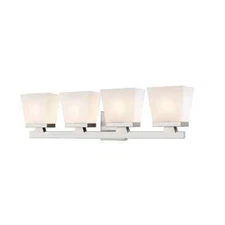 Z-Lite Astor 29 in. 4-Light Brushed Nickel Vanity-Light w/Etched Opal Glass