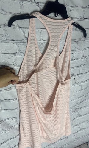 Lorna Jane Uniquely Tank Top Womens Open Racerback Mesh Pale Pink Size XL? - Picture 5 of 9