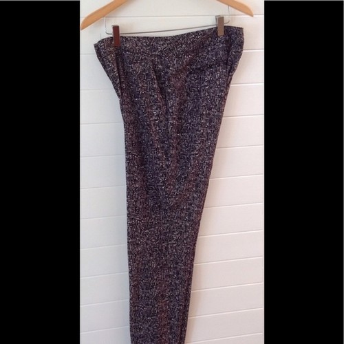 Katherine Barclay Montreal Pants Women's 8 Black White Print - Picture 5 of 8
