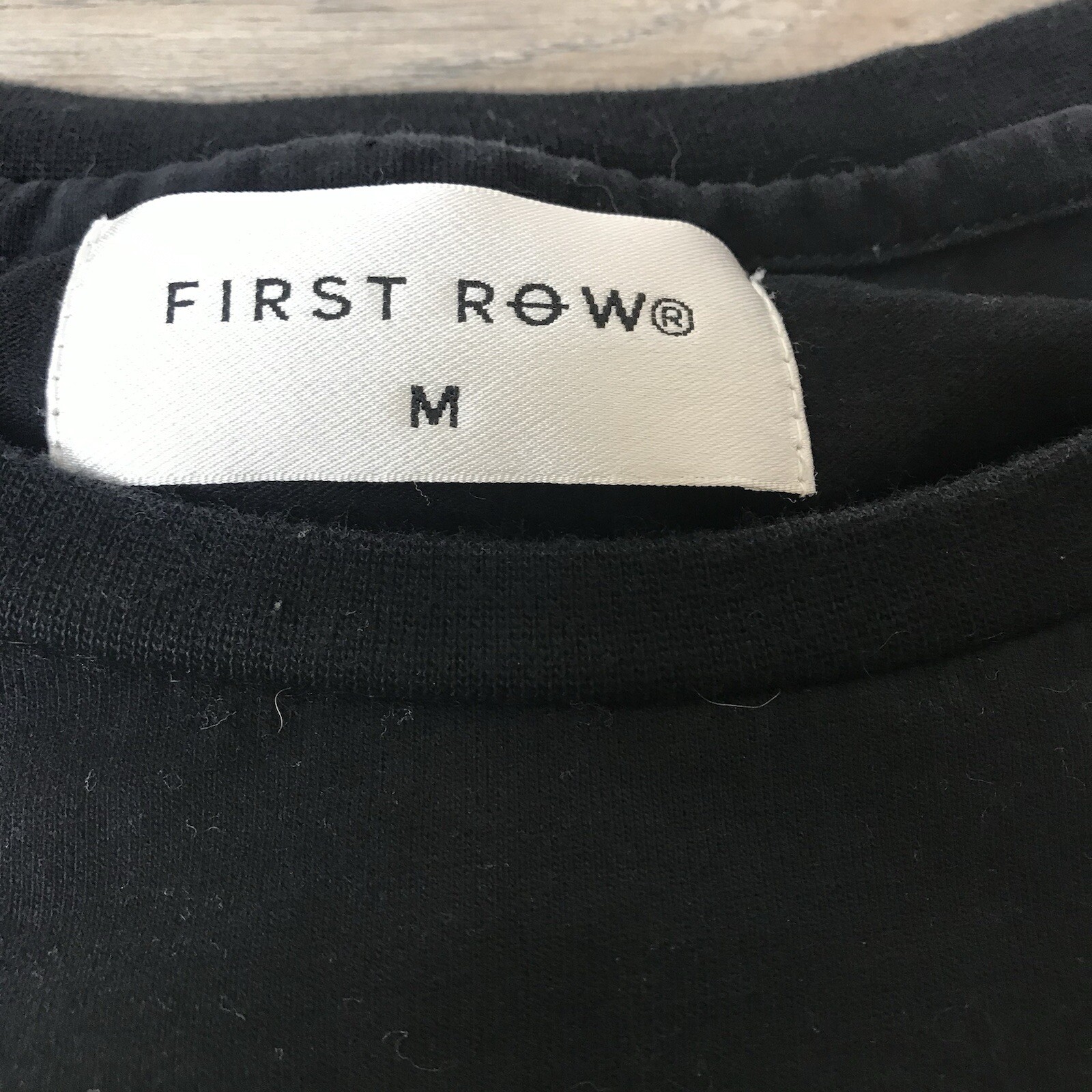 T shirt nera prima fila Soul Shine stampa all over adulto taglia M manica corta girocollo