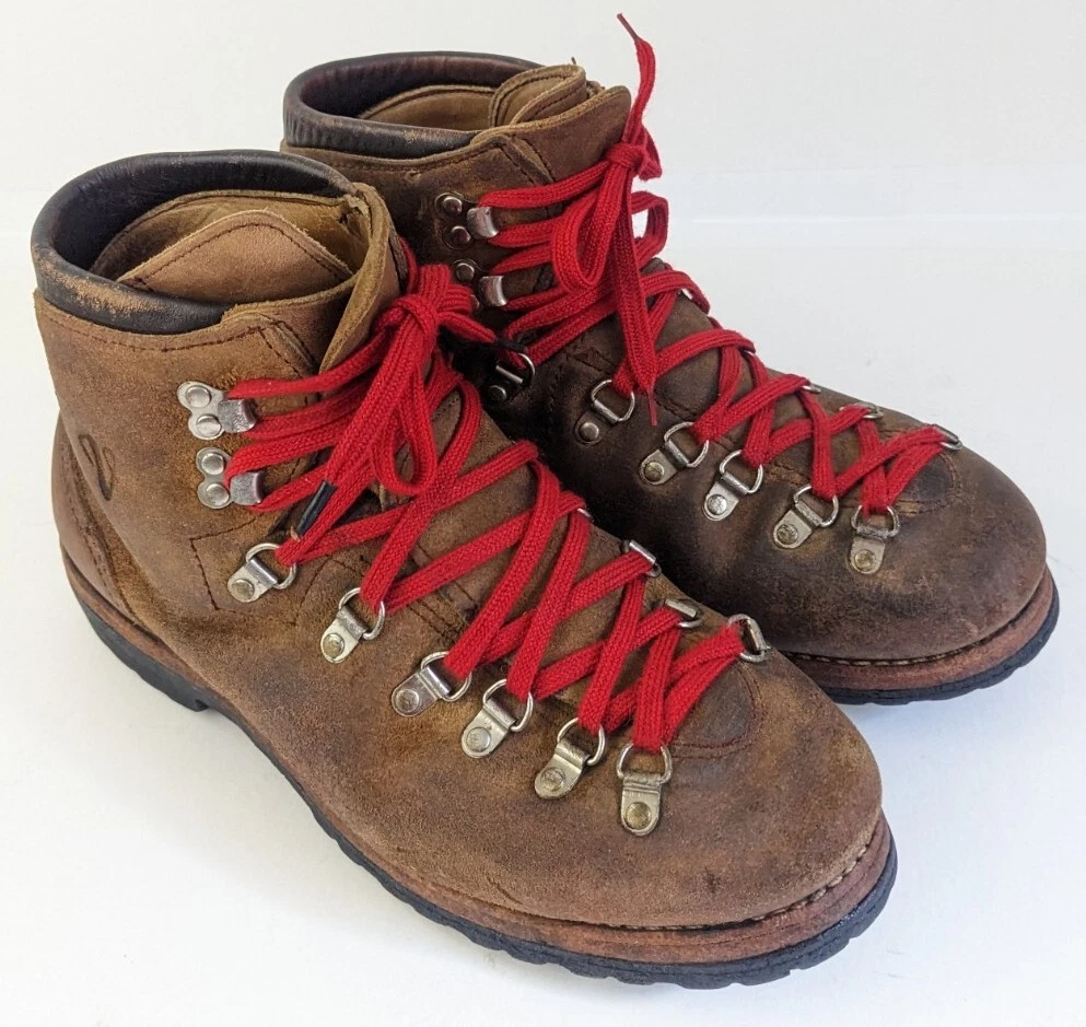 80's hiking 2025 boots red laces