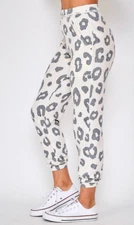 Cheetah Leopard Print Jogger Pants S M L