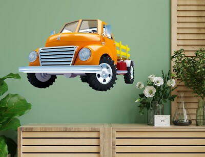 3D Cute Pickup Truck 12NA Car Wallpaper Mural Poster Transport Wall Stickers Zoe