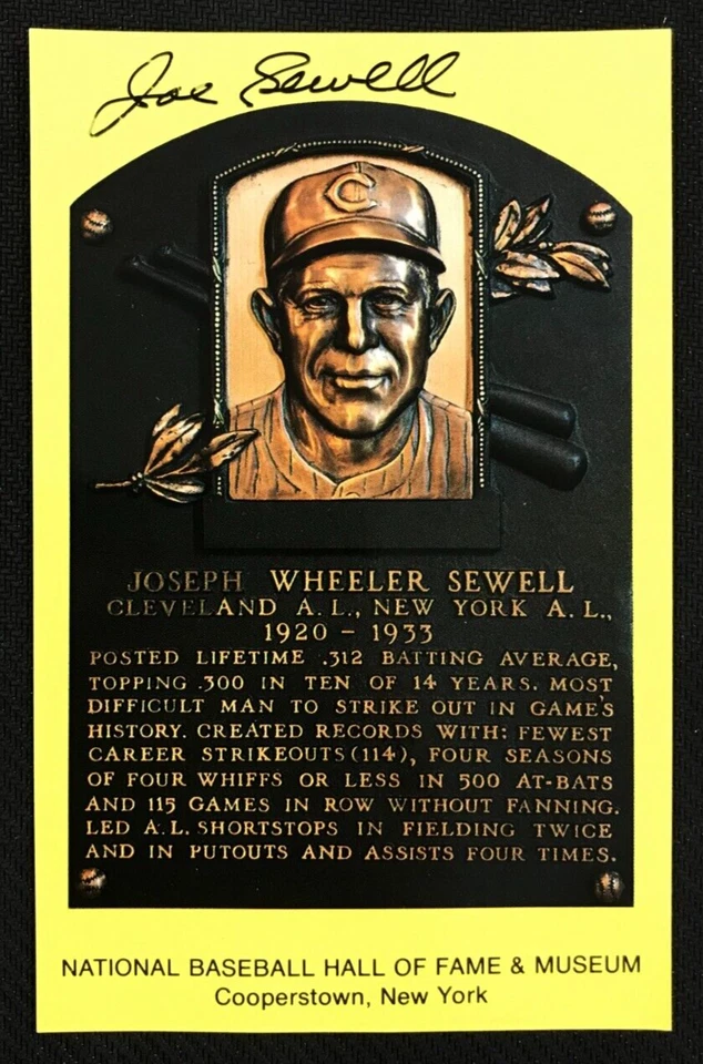 Joe Sewell Signed HOF Postcard JSA w/COA HOF '77 Yankees/Indians MLB (d.1990)! - Image 2 of 4